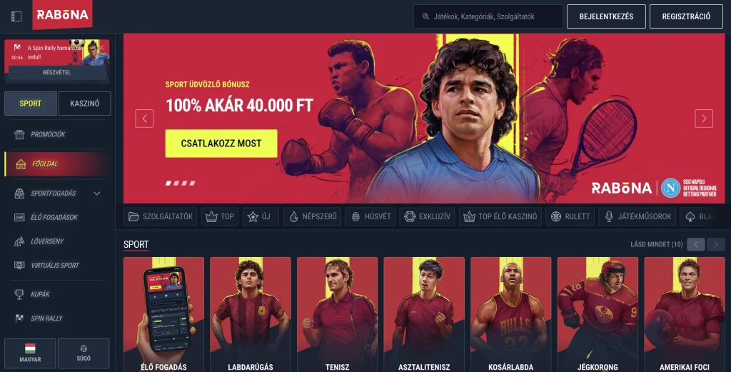 Rabona casino honlapja