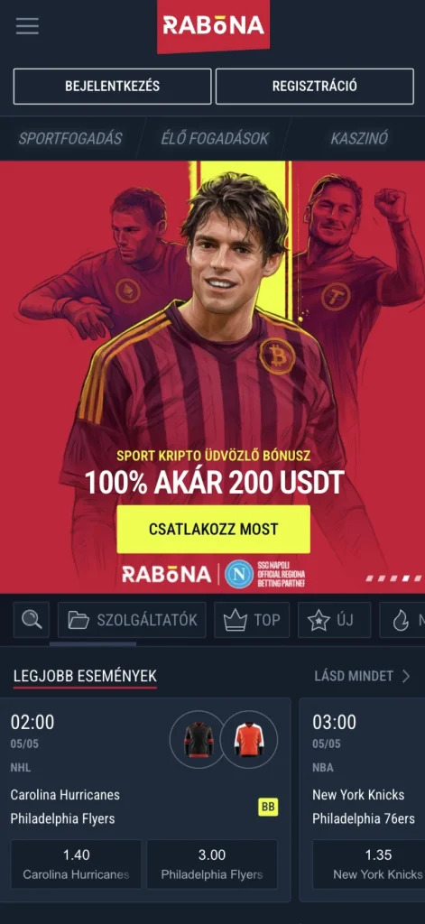 Rabona casino app